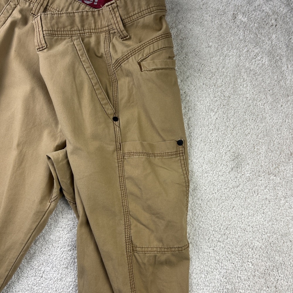 Wrangler Pants Mens 36x32 Tan Brown Cargo Stretch Nylon Outdoor Lightweight Gorp - Picture 7 of 14